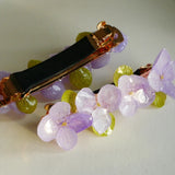 Dried Purple Hydrangea Flower Hair Barrette - Real Dried Flower Resin Hair clip Hydrangea