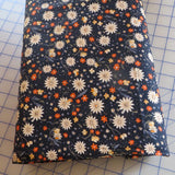 Yard ~ Scattered Daisies On Blue Digital Cotton $3.99 Ships ANY Amount Of Fabric Flowering Plants