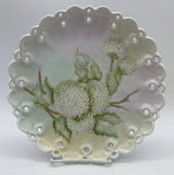 Hand Painted 9 1/2" Plate Scalloped Edges Hydrangea Bouquet Beautiful Artwork Hydrangea