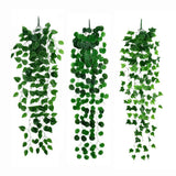 Set of 3 Faux Ivy Hanging Plants 105cm Artificial Greenery for Balcony Green Plant