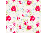 POSIE TW06C Cream Floral TANYA WHELAN Quilt Fabric SHABBY CHIC Flowering Plants