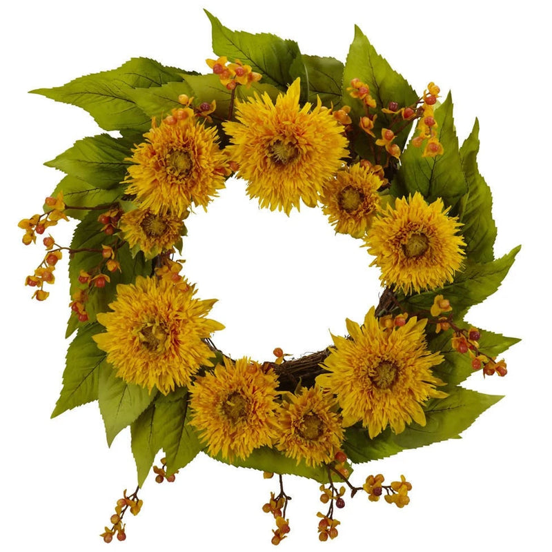 22" Golden Sunflower Wreath Sunflower