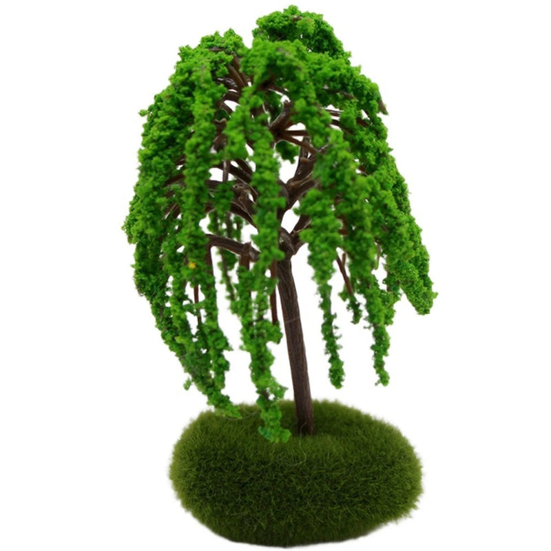 Miniature Green Plastic Trees for Architectural Dioramas and Model Displays Green Plant