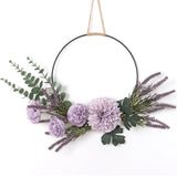 Floral Wreaths for Front Door, Artificial Purple Ranunculus Lavender Flower W... Ranunculus