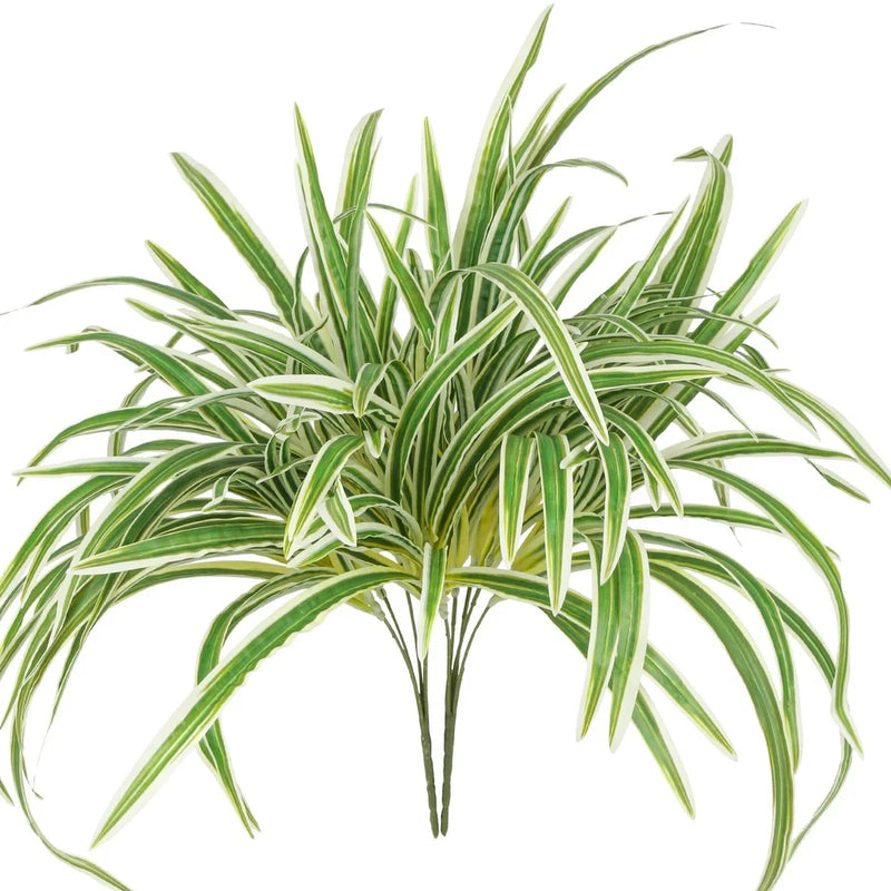 2 Packs Artificial Spider Plant Large 23.6In Fake Greenery Plants UV Resistan... Green Plant