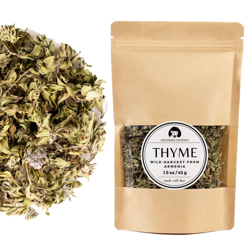 Thyme Tea, Wild Mountain Loose Leaf 1.5 oz (43g) | Hand-Harvested in Armenia Dried Flower