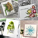 Flower Tree Clear Rubber Silicon Stamps Seal Scrapbooking Stencil DIY Craft gift Sunflower