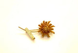 Vintage Flower Peony Brooch Pin Textured Gold Tone Peony