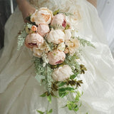 Romantic Wedding party Cascading Rose Cascade Bouquet Wedding Bridal Bouquet Bouquet