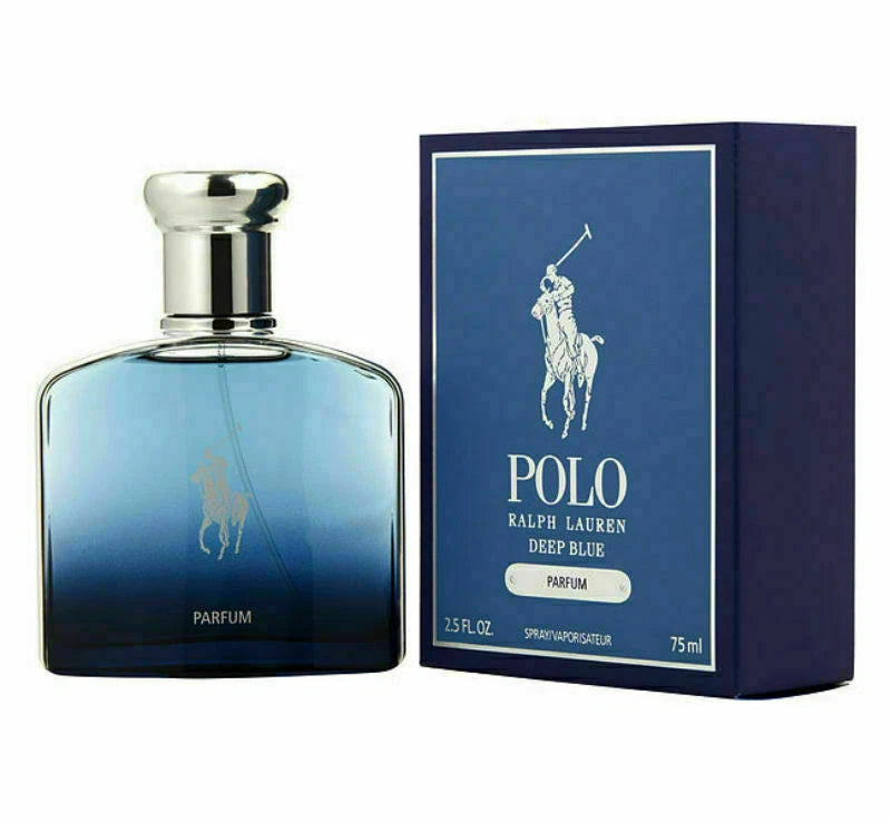 POLO RALPH LAUREN DEEP BLUE MEN 2.5 OZ/75 ML PARFUM SPRAY SEALED EDP