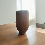 Burnt Umber Bloom Acrylic Poured Vase Pampas Grass