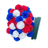50 Artificial Silk Flower Carnation Head with Stems Set,Vase Fillers,2" Marig... Carnation