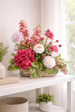 Pink Hydrangea Floral Arrangement, Spring Arrangement, Pink and White Hydrangea