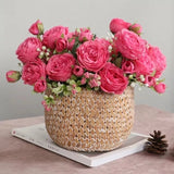 Artificial flowers romantic rose silicon real touch high quality bouquets Bouquet