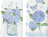 Artoid Mode Hydrangea Vase Butterfly Spring Kitchen 18" x 26", Blue Hydrangea