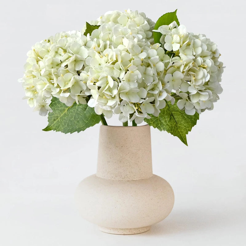 20 inches 4 Pcs Ivory White Real Touch Hydrangea Artificial Flowers Boho Life... Hydrangea