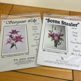Iris & Lily Flower Cross Stitch CHARTS ONLY Silver Lining Designs 177 & 188 Lily
