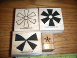 4 STAMPIN-UP SOLID FLOWER DASY SUNFLOWER ASTER ? WOOD RUBBER STAMPS FREE SHIP Sunflower