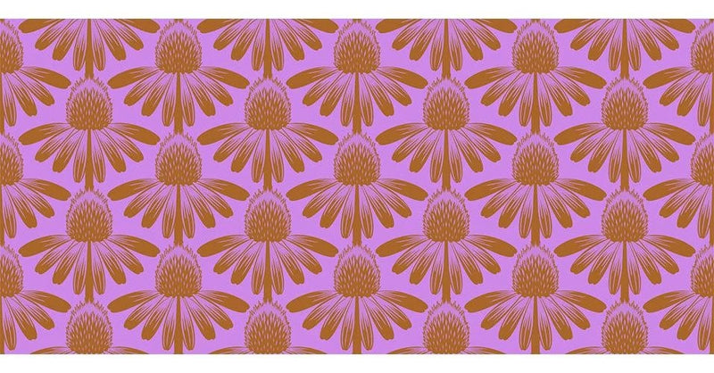 1/2 Yard Fabric - Indelible | Coneflower - Taffy by Anna Maria Textiles Flowering Plants