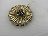 Vintage Sarah Coventry Brooch 3-1/2ÓL 2Ó W Sunflower Design Beauty Statement Sunflower