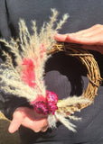 Pampas Grass Wreath. Handmade Boho Style. Nature Decor Pampas Grass