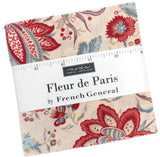 Fleur de Paris Moda Charm Pack 42 100% Cotton 5-inch Precut Cotton Squares Flowering Plants