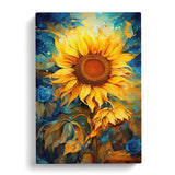 Sunflower Futurism No.3 Canvas Wall Art Print Framed Picture Decor Living Room Sunflower