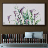 Calla Lily 55" flower - Beautiful relaxing purple violet colors, handmade item Lily
