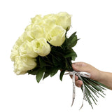 36Pcs Realistic Silk Roses Bulk Artificial Flowers for Wedding Bouquet DIY Decor Green Plant
