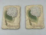 Set of 2 Hydrangea Wall Plaques 3D Floral Garden Decor Rustic Style 5Óx7Ó Hydrangea
