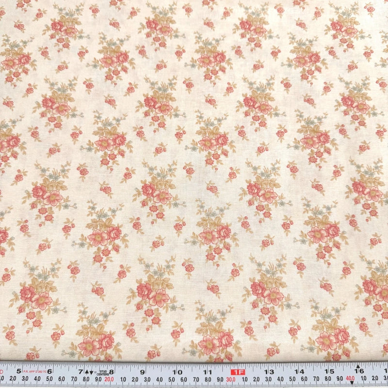 Aviary by 3 Sisters for Moda Florals on Cream Cotton Fabric by the HALF YARD Flowering Plants