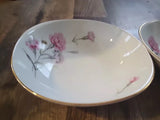 Vintage Royal Court Pink Carnation China Soup Bowls  Set of 2 Carnation