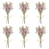 6 Pcs Mini Forget-me-not Dried Flower Bouquet Baby's Breath Boho Light Purple Dried Flower