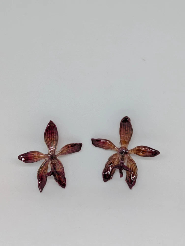 Medium Purple Tiger Cattleya Orchid in Resin Orchids