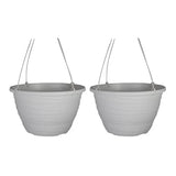 13 Inch Wrapt Hanging Planter- Lightweight Outdoor Plastic Hanging Pot for Flowering Plants
