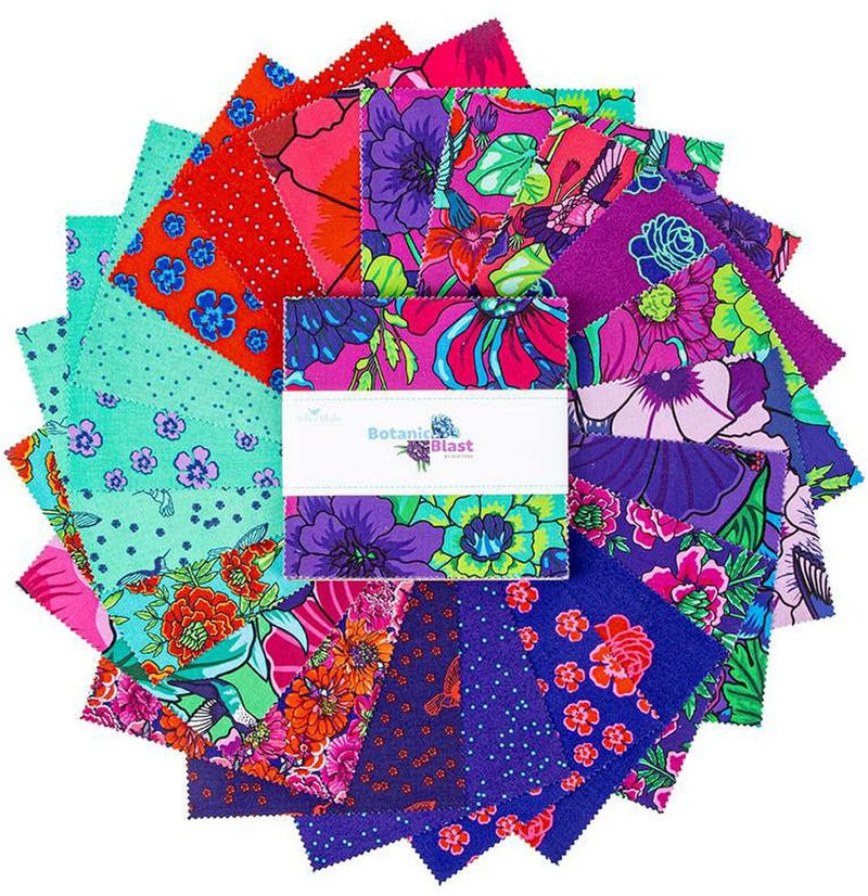 Botanic Blast Riley Blake 5" Stacker 100% Cotton Precut Squares Flowering Plants