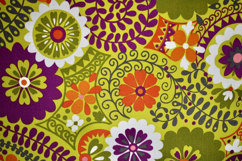 RICHLOOM LUXURY CITRON FABRIC UPHOLSTERY WATER & STAIN REPELLENT 55" WIDE Flowering Plants