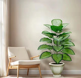 2 Large Kiwi Green Tree 48 Leaves For Indoor Outdoor Home Office Decor No Basin Green Plant