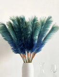 7Pc 31.49 in Fluffy Faux Pampas Grass Home Vase Decoration Fake No Shed - A0082 Pampas Grass