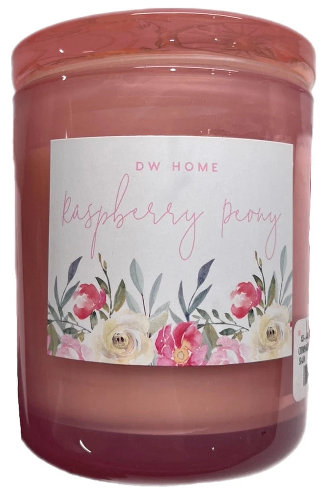 NWT! DW Home RASPBERRY PEONY 9.3 oz DECORATIVE Candle Peony