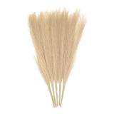 5pcs Dried Faux Pampas Grass 17" Artificial Pampas Grass Decor Khaki Pampas Grass