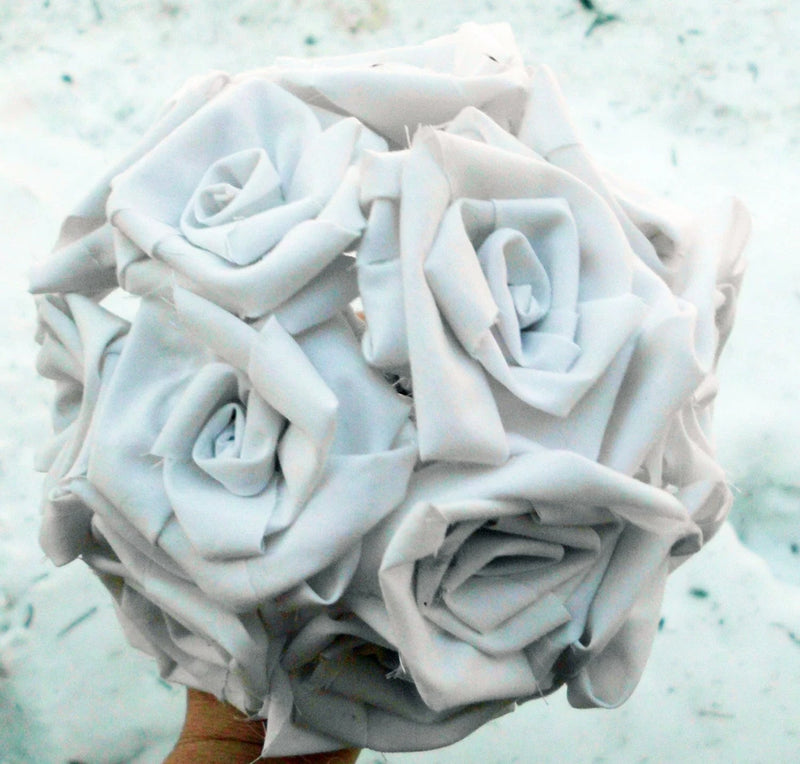 Cotton Bouquet, Cotton Roses, Rustic Wedding, anniversary, bridal decor home Bouquet