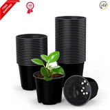 Gallon Garden Round Nursery Black Plastic Pot Greenhouse Containers Flower Plant Garden Plants