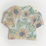 NEW Sioni Muted Sunflower Sequin Sweater Women's Size Medium Lightweight Sparkle Sunflower