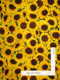 Sunflowers Sun Flowers Cotton Fabric Timeless Treasures Fleur C5253 By The Yard Sunflower