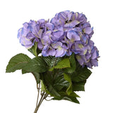 18" Faux Lavender Purple Hydrangea Silk Flower Bush Bouquet
