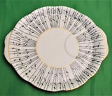 Vintage 50s ROYAL GRAFTON England Black PAMPAS GRASS Breakfast Saucer #6018 Pampas Grass