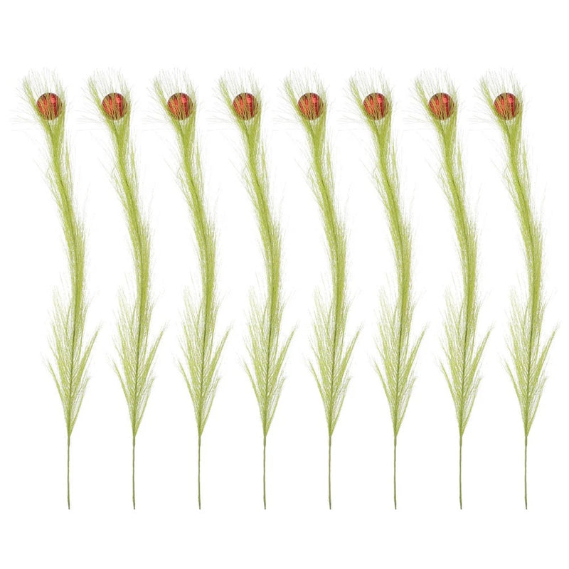 16 Pcs Artificial Pampas Small Grass Decor Green Plants Reeds Decoration Green Plant