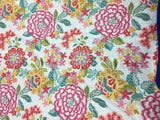 Kravet Fabric Sample Panna-740 Cotton Colorful Floral Print Faux Linen Flowering Plants