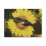 Cool Sunflower Sunglasses Poster Funny Flower Shades Wall Art Print Artwork Sunflower